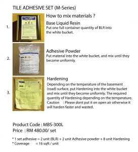 Tile Adhesive Set (M-Series) Tile Adhesive Set (M-Series)